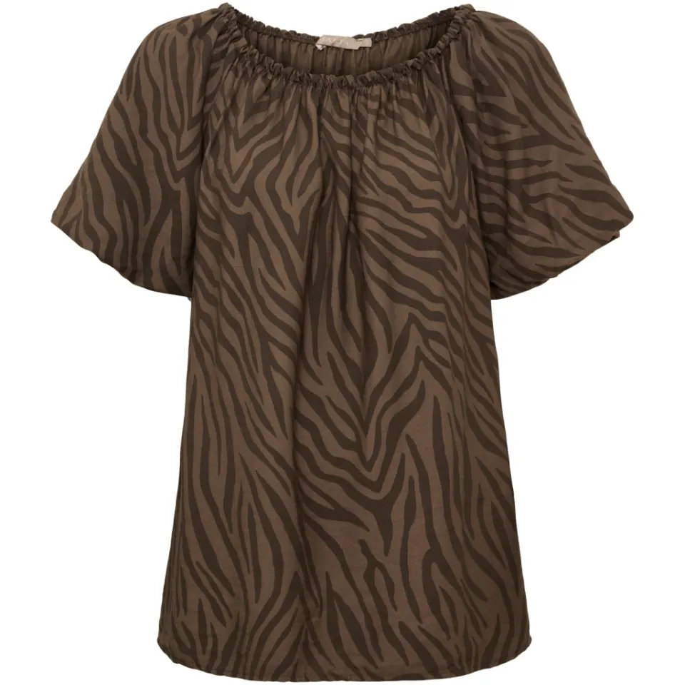 Marta du Château top MdcLuciana 26136 med zebraprint – brun — produktfoto
