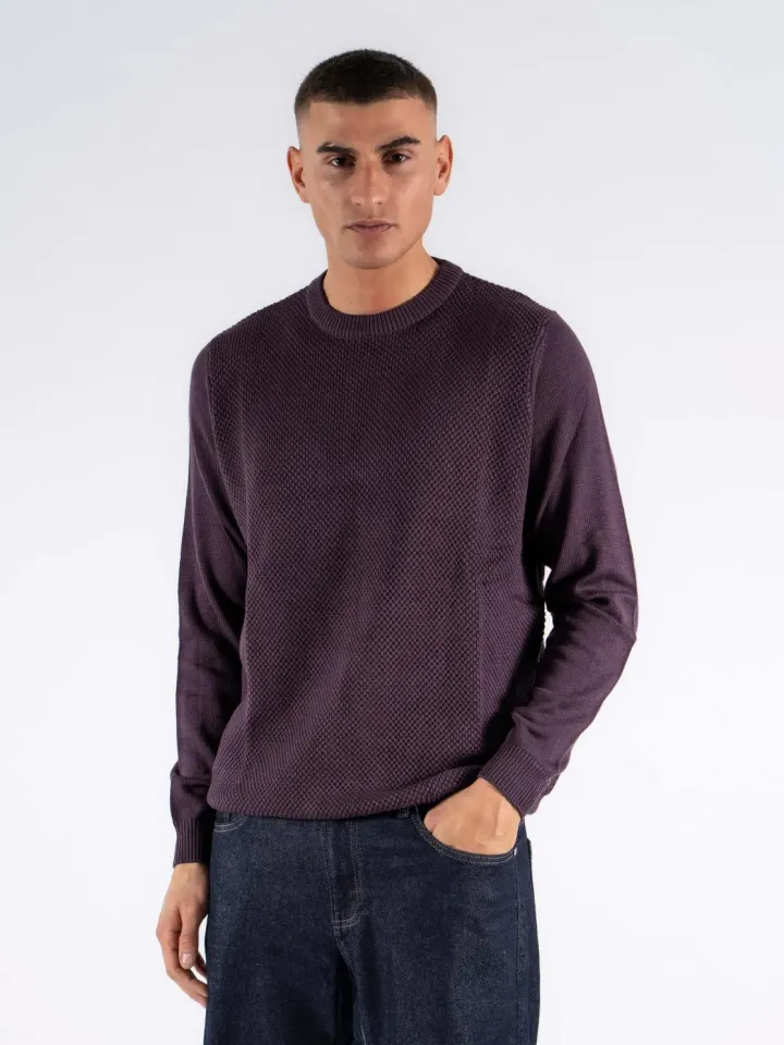 Marcus MAhubble crew neck knit – Plum Perfect — produktfoto