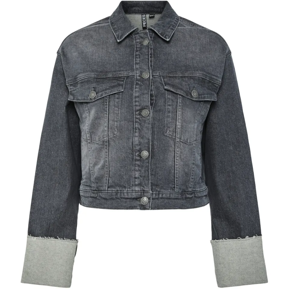 Pieces jakke Pcpil – Grey Denim — produktfoto