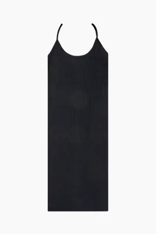 Nørgaard på Strøget NPS Strap Dress Mini Solid Color – sort — produktfoto