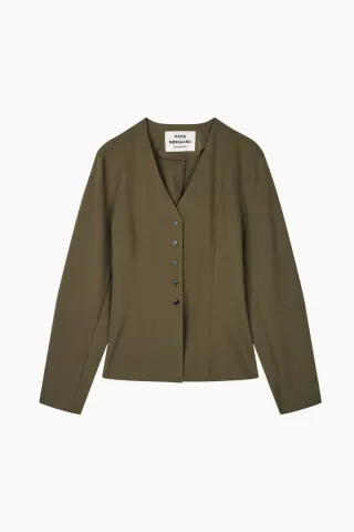 Mads Nørgaard Stretchy Nylon Sara Jacket – Tarmac — produktfoto