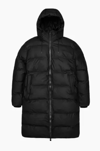 Rains Alta Longer Puffer Jacket W3T4 – sort — produktfoto