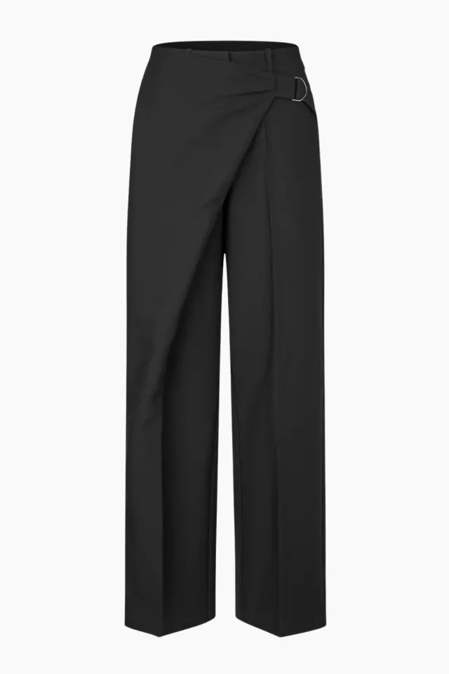 Oval Square Lind Trousers – sort — produktfoto