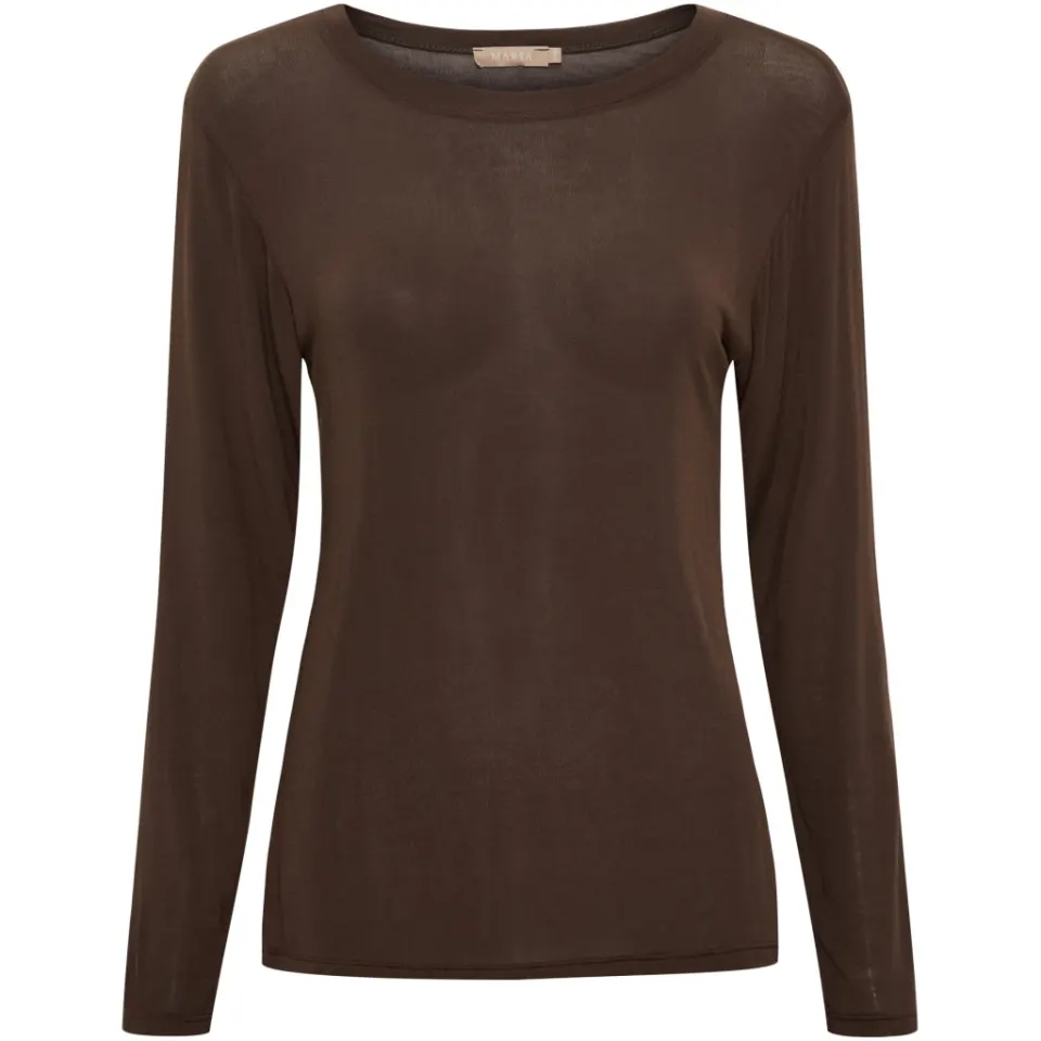 Marta du Château bluse top MdcElissa solid 7914 – Moro — produktfoto