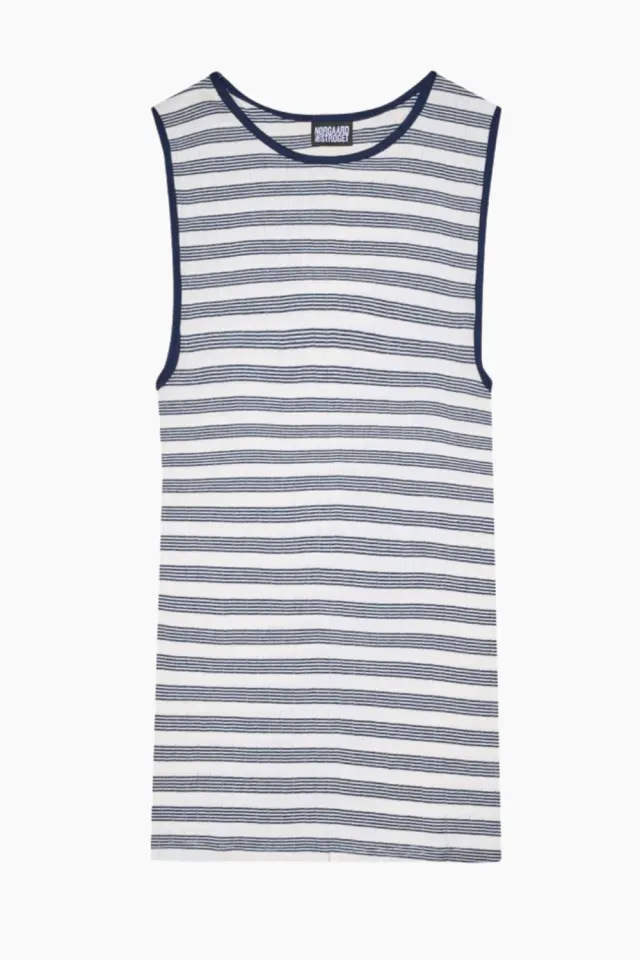 Nørgaard på Strøget NPS Tank Top BW Stripe – Ecru/Marine — produktfoto