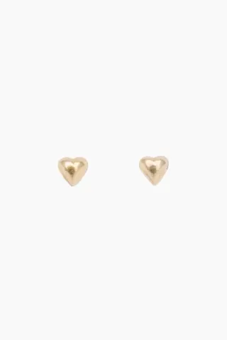 Pico Heart Studs – Goldplated — produktfoto