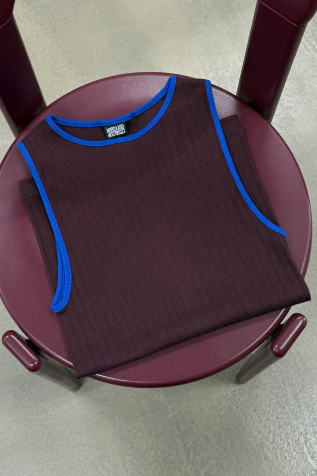 Nørgaard på Strøget NPS Tank Top Kontrast – Aubergine/Klein — produktfoto