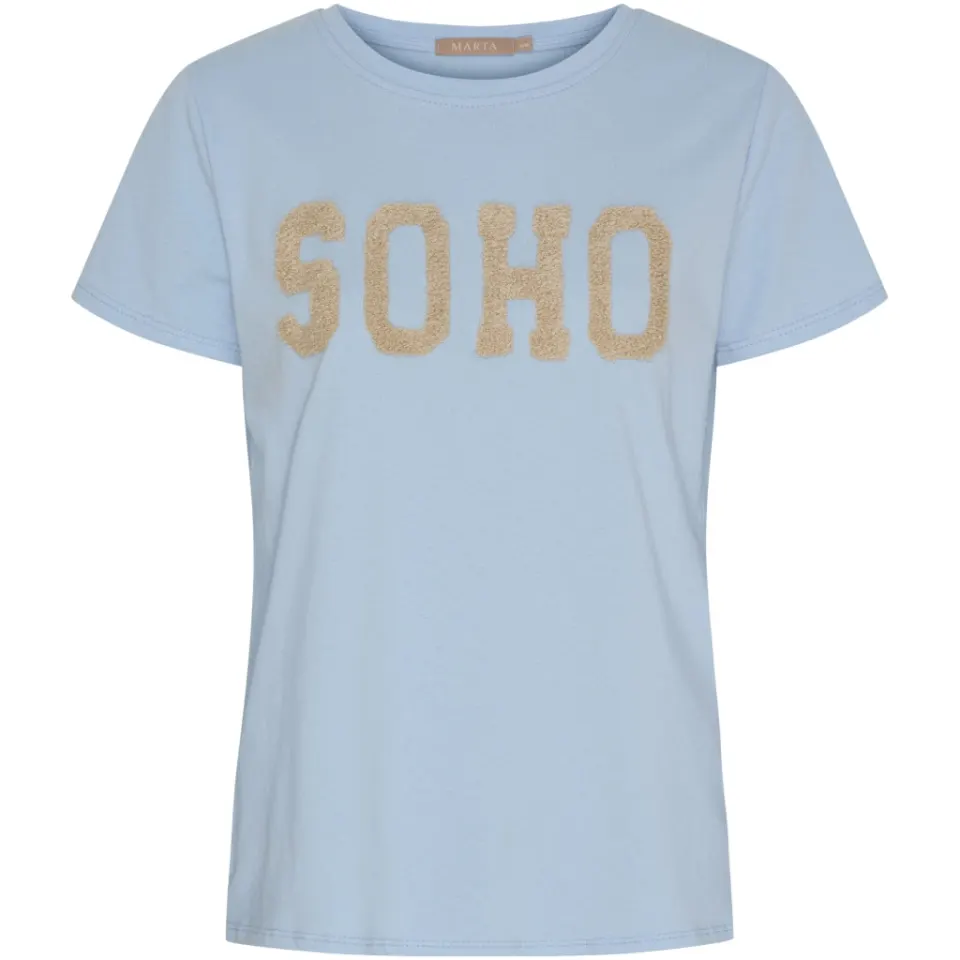 Marta du Château T-Shirt MdcHerdis 84275 – Celeste Light/Beige — produktfoto