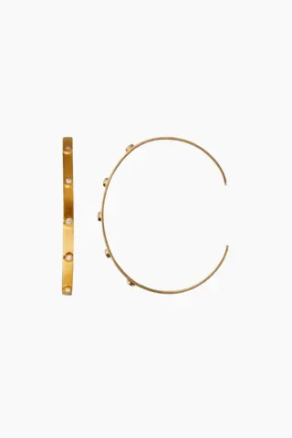 STINE A Bangle with Five Flow Stones – guld — produktfoto