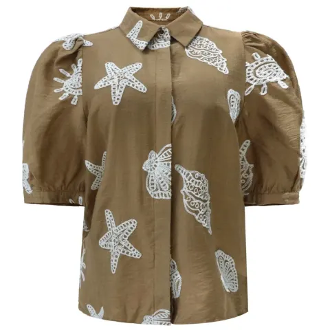 Liberté bluse Flora – CARAMEL BEACH EMBROIDERY — produktfoto