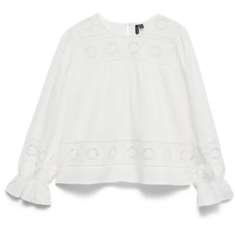 Vero Moda bluse Vmuna – Snow white — produktfoto