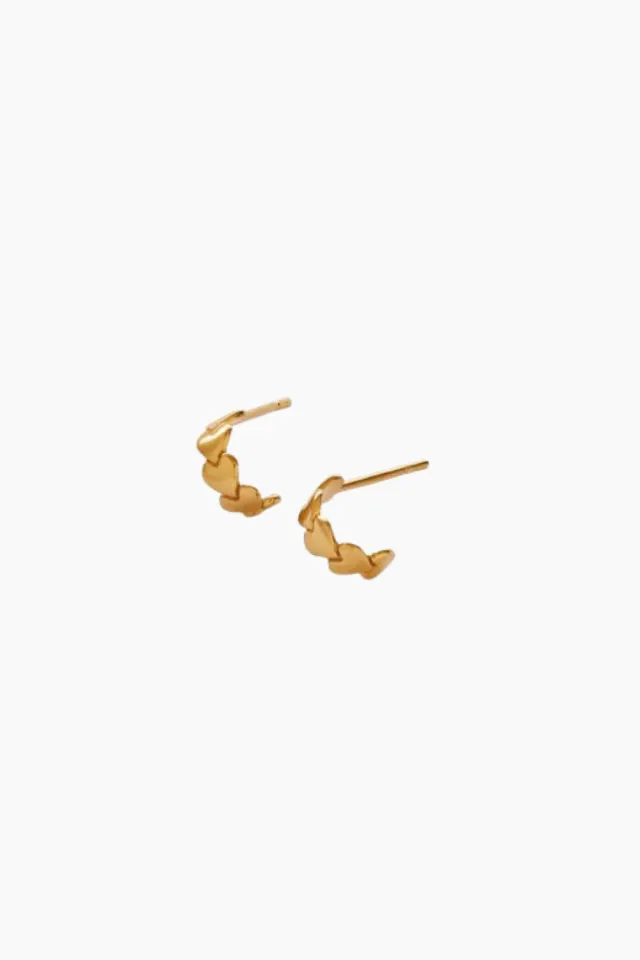 STINE A Petit Love Heart Creol Mini – guld — produktfoto