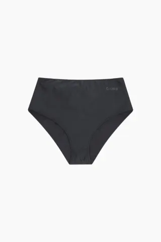 GANNI Recycled Core Solid Highrise Bikini Briefs A4046 – sort — produktfoto