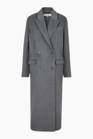 Oval Square Elliot Wool Coat – Dark Grey Melange — produktfoto