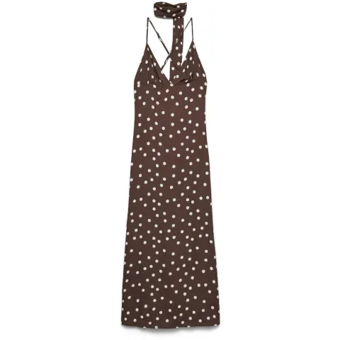 Vero Moda kjole Vmelisa – Chocolate Martini Snow white dot — produktfoto