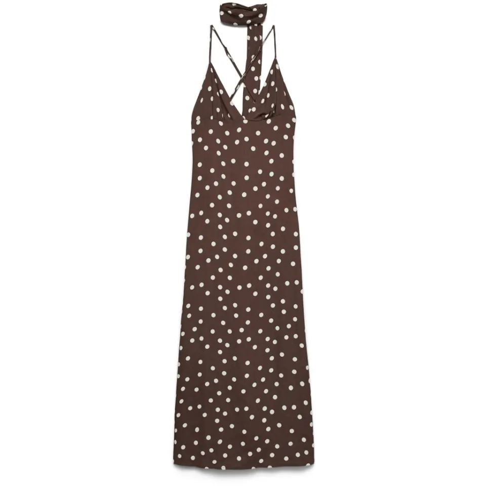 Vero Moda kjole Vmelisa – Chocolate Martini Snow white dot — produktfoto