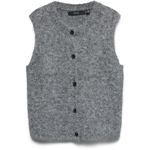 Vero Moda vest Vmnovah – Dark grey melange — produktfoto