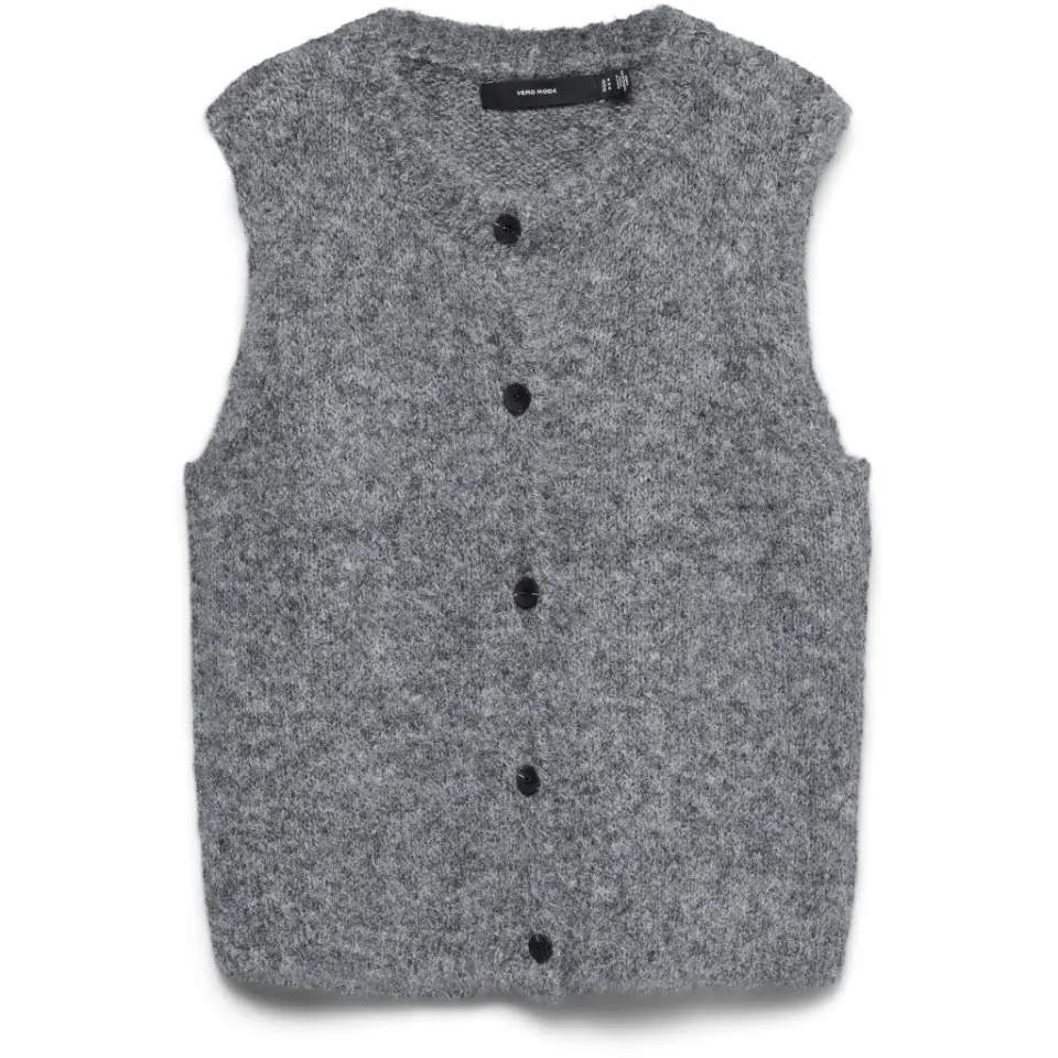 Vero Moda vest Vmnovah – Dark grey melange — produktfoto