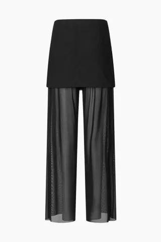 Oval Square Sisi Skirt Trousers – sort — produktfoto