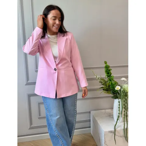 LULULIA Gia blazer 6120-0 – Barbie pink — produktfoto