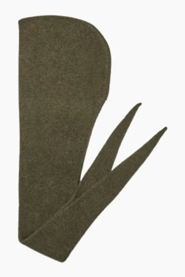 Oval Square Hood Scarf – Dark Army — produktfoto
