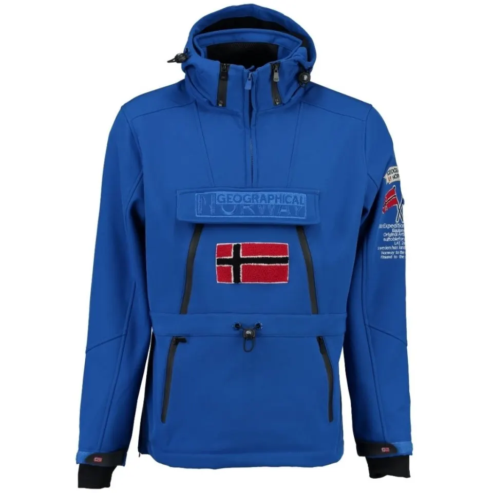 Geographical Norway Anorak Softshell Jakke Tuilding – blå — produktfoto