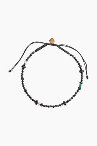 STINE A Lissé Bracelet – Black Dream With Black Ribbon — produktfoto
