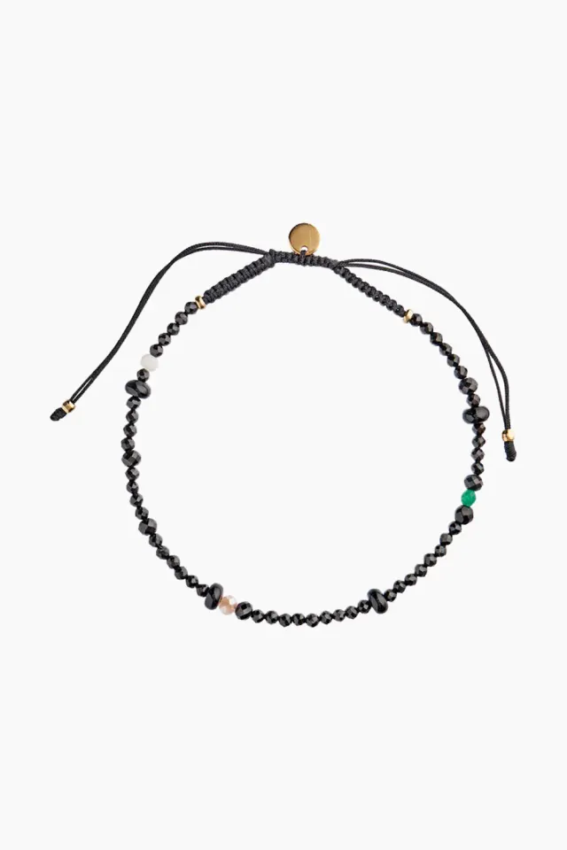 STINE A Lissé Bracelet – Black Dream With Black Ribbon — produktfoto