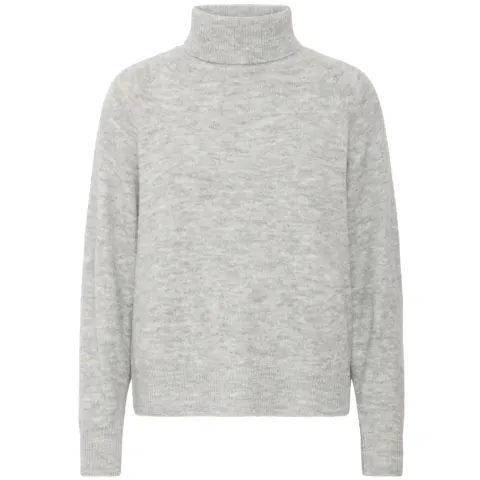 b.young Striktrøje Bymonna – Mid Grey Melange — produktfoto