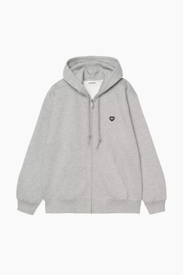 Carhartt W' HD Small Heart Patch Jacket - Grey Heather/Black – Carhartt WIP — produktfoto