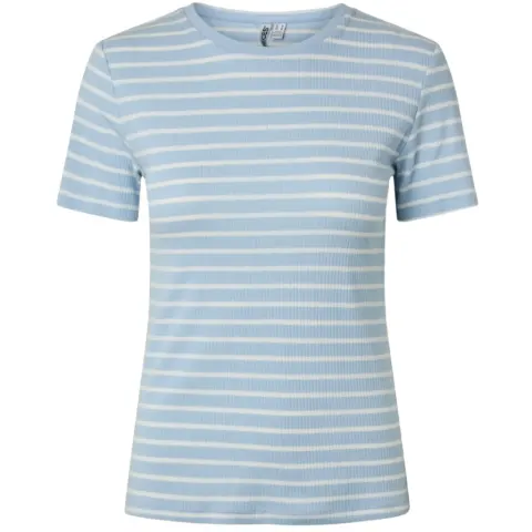 Pieces top Pcruka – Cashmere Blue NEW CLOUD DANCER — produktfoto
