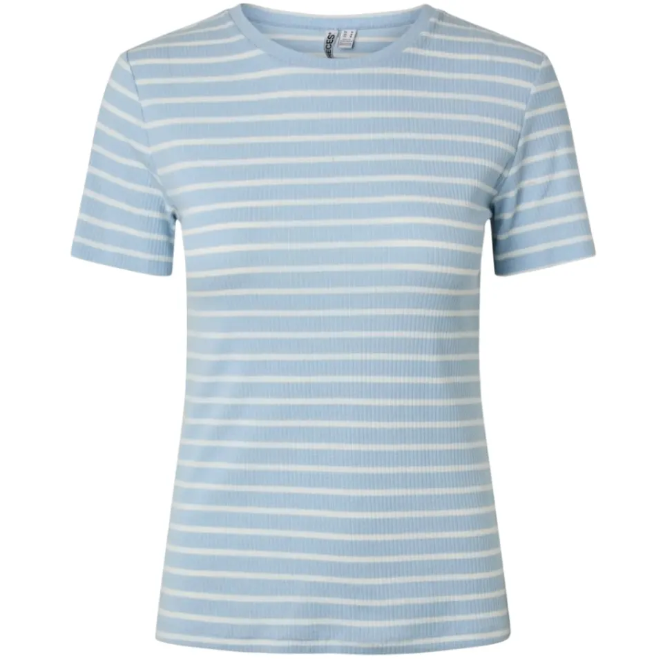 Pieces top Pcruka – Cashmere Blue NEW CLOUD DANCER — produktfoto