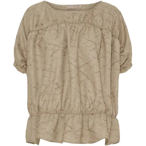 Marta du Château bluse MdcSaffron 258685 – Camel Print — produktfoto