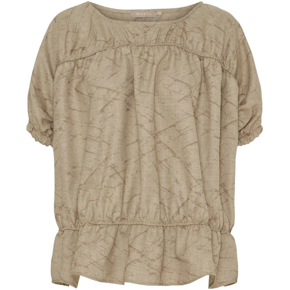 Marta du Château bluse MdcSaffron 258685 – Camel Print — produktfoto