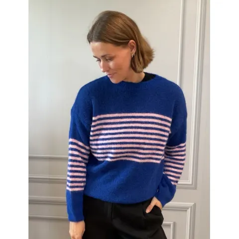 LULULIA Strik LuSylvana 8161LU – Royal Blue Stripe — produktfoto