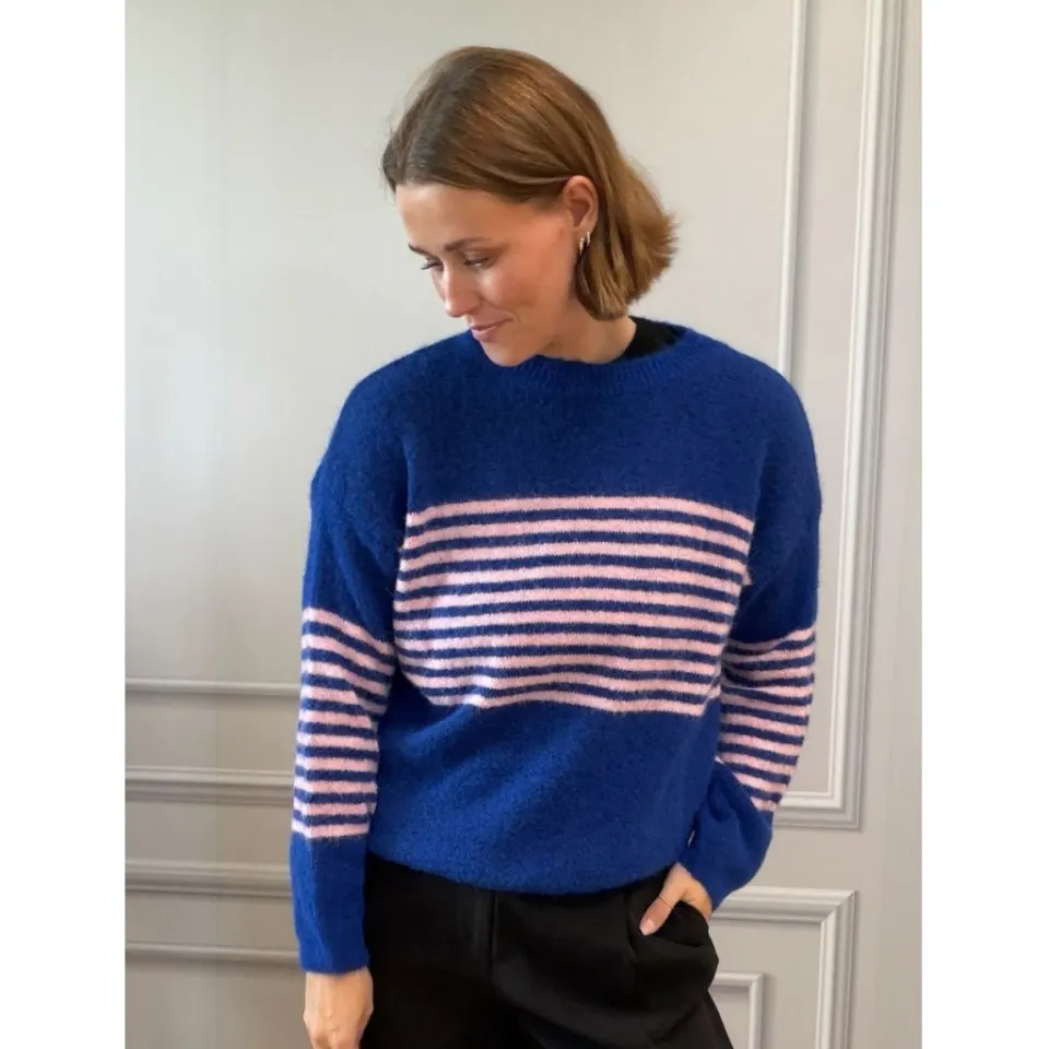 LULULIA Strik LuSylvana 8161LU – Royal Blue Stripe — produktfoto
