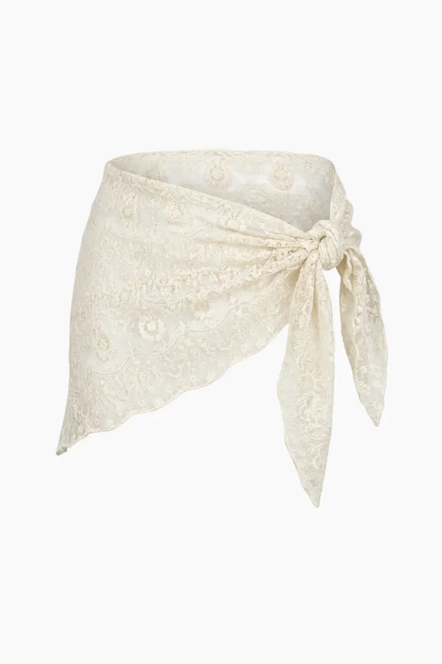 byQNTS Ella Cotton Scarf – Creme — produktfoto