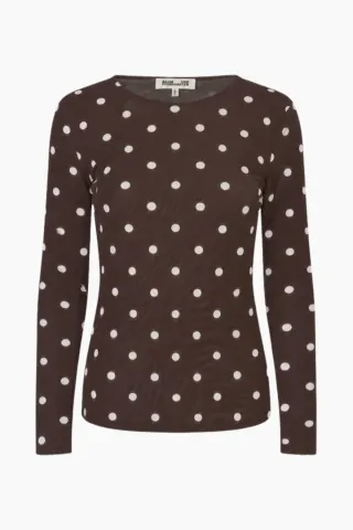 Baum und Pferdgarten Jodie Blouse – Coffee Bean Dots — produktfoto
