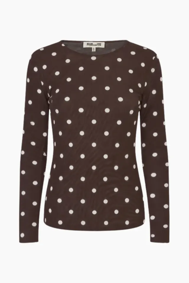Baum und Pferdgarten Jodie Blouse – Coffee Bean Dots — produktfoto