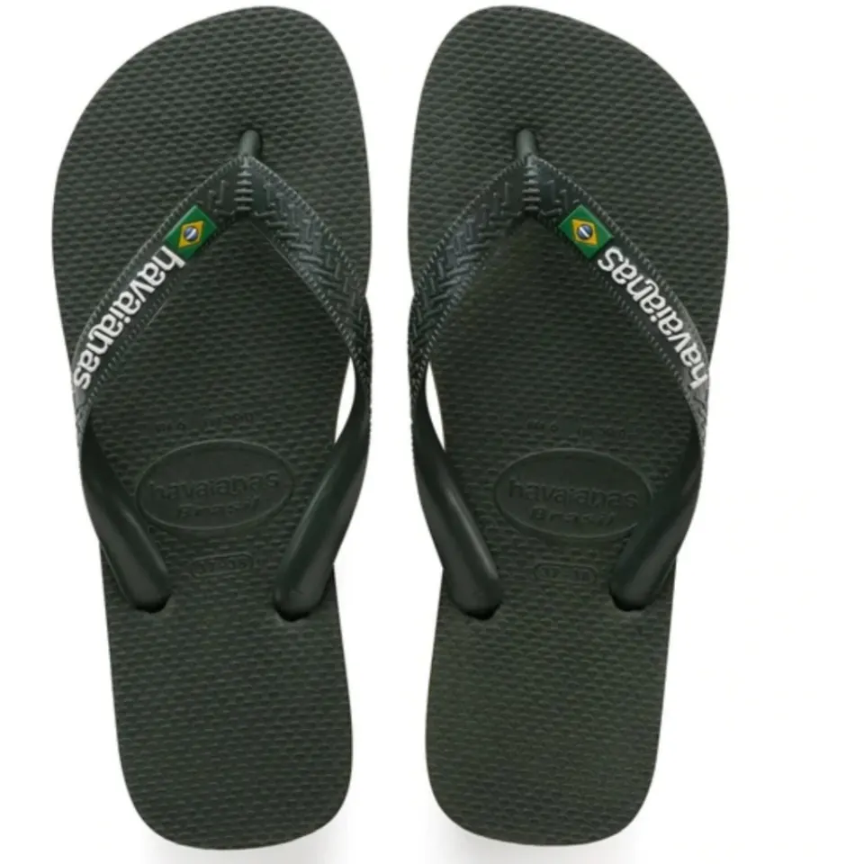 HAVAIANAS Slippers Unisex Brazil Logo 4110850 – Green Olive4896 — produktfoto