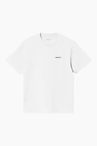 Carhartt W' S/S Script Embroidery T-S - White/Black – Carhartt WIP — produktfoto