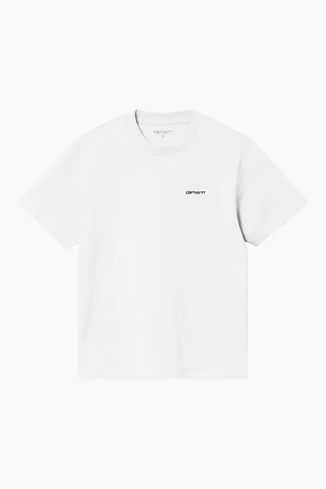 Carhartt W' S/S Script Embroidery T-S - White/Black – Carhartt WIP — produktfoto